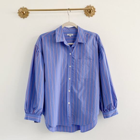 Rails Janae Lima Stripe Cotton Button Down Shirt - Picture 3 of 7